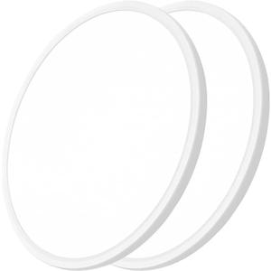 20 Inch LED Flush Mount Ceiling Light, 40W, 4350LM, Selectable 3000K/4000K/6000K CCT, White Round Flat Panel Light Fits Hallway, Kitchen, Bedroom, Laundry Room
