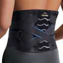 Back Brace Support Belt-Lumbar for Back Pain, Sciatica, Scoliosis, Herniated Disc Adjustable Support Straps-Lower Back Brace with Removable Lumbar Pad for Men & Women, Lumbar Support Belts for Work  (Large35.4-42.1))