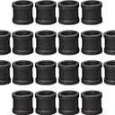 DSDS 20 PACK 3/4" Rustic Industrial Black Malleable Iron Pipe Coupling Socket for Pipe Shelf Furniture Home Decor (0.75 Inch)