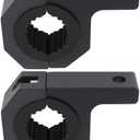Universal Bull Bar Clamp Mounting Kit-2PCS Heavy Duty LED Light Bar Brackets for 1.38"/1.5"/1.6"/1.97" Tubes, Fits Roof Roll Cage, Bumper, Off-Road Driving Lights