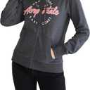 AEROPOSTALE womens Aero Logo Full Zip Hoodie- Circle/Scripts (X-Small, Light Heather Grey)