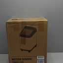 8 Gallon Motion Sensor Trash Can with Roll Lid & Wheels - Automatic Touchless Trashcans for Kitchens, Bedroom, Office Trash Bin (Black)