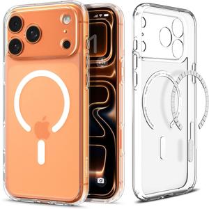 Spigen for iPhone 17 Pro Case, Ultra Hybrid MagFit [TPU Covered Camera Control] [Anti-Yellowing] [Compatible with Magsafe] - Frost Natural Titanium