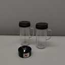 5-piece Magic Bullet Blender Cups, Tall 22oz Cup with Flip-Top To-Go Lid, Cross Blade, Blender Replacement Parts, Mug with Handle Compatible with Magic Bullet 250w MB1001