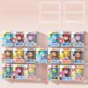 Acrylic Floating Display Shelves Compatible with Funko Pop in Box, Clear Wall Mounted Figures Display Case, Hanging Stackable Stands for Boxed Collectibles, Toys, Figurines 2 Pack