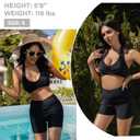 Tournesol Women's Swim Shorts High Waisted Bathing Suit Bottoms Tankini Swimsuit Boy Shorts with Pockets (XL)