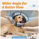Soft Dog Cone Alternative After Surgery, Elizabethan Recovery Collar for Small Medium Large Dogs, Comfortable Dog Head Cone to Stop Licking (Black, XS)