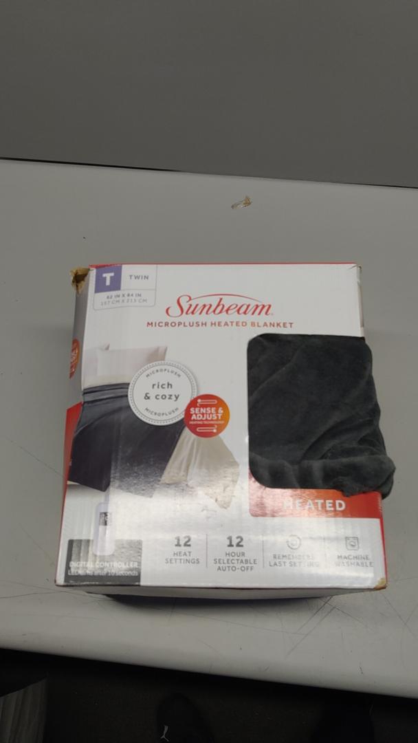 sunbean micro plush heated blanket  Twin