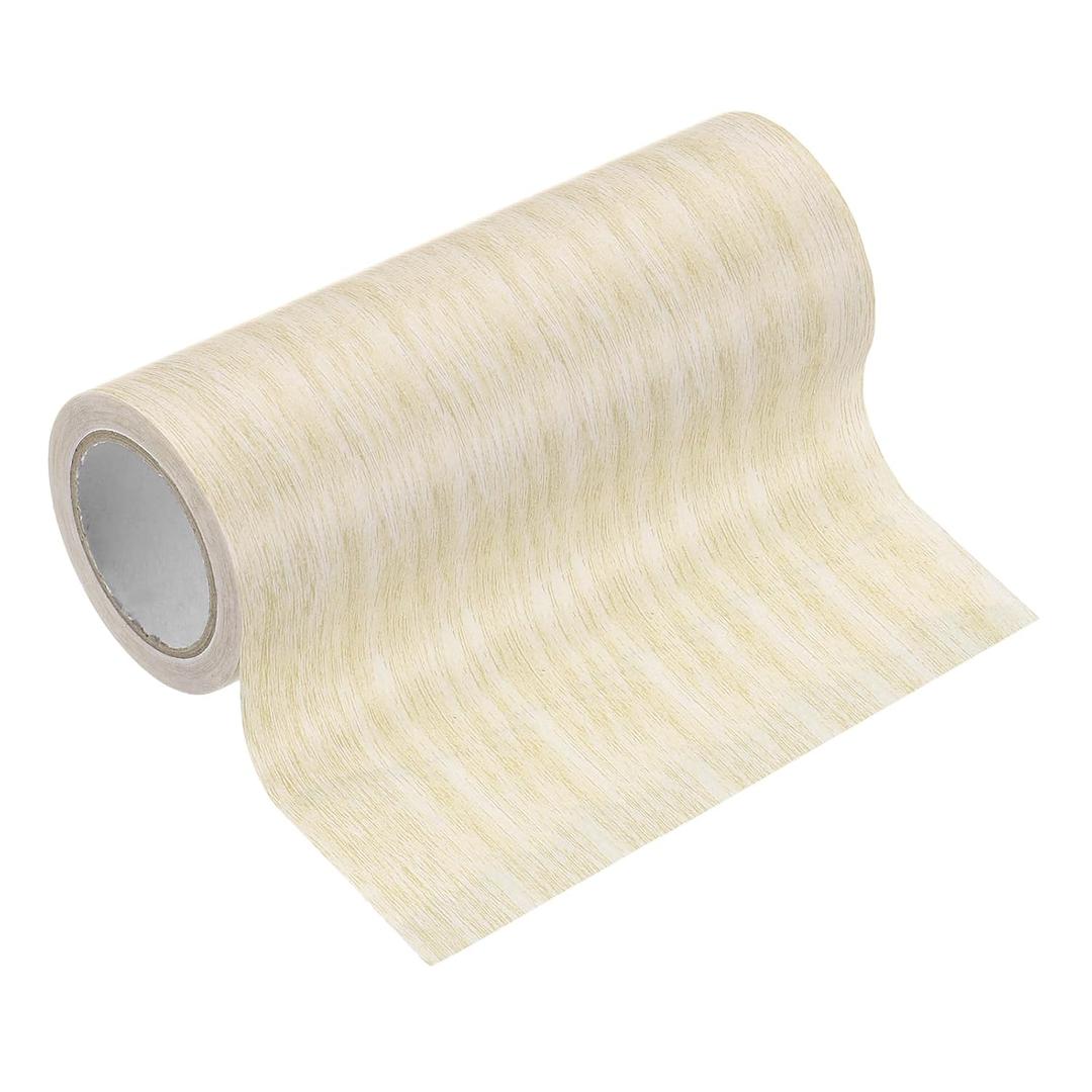 PATIKIL Wood Grain Tape 5.9" x 15 Ft, Self-Adhesive Wood Texture Repair Tape Realistic Wood Effect Contact Paper Patch for Furniture Cabinets Floor Walls Home Decoration, Light Yellow Oak