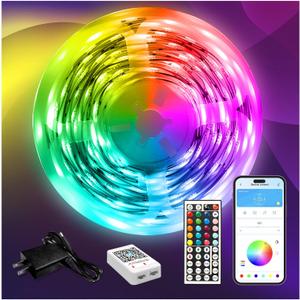 DAYBETTER LED Strip Lights 110ft, Smart Lighting Strips with App Remote Control, RGB Music Sync Color Changing Lights for Bedroom Kitchen Party Home Decor Luces led para cuarto (1 Roll)