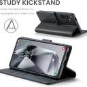 Wallet Case for Samsung Galaxy A56 5G, RFID Blocking Credit Card Holder, PU Leather Folio Flip Kickstand Protective Shockproof Cover for Galaxy A56 5G (Black)