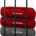 Camping Chairs Storage for Garage - Metal Camping Chair Wall Holder for Garage Organization, Camping Chair Storage Racks with 3 Hooks, Beach Chair Umbrella Wall Storage Rack (17IN)