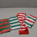 Sumind 4 Pairs Christmas Women Striped Tights Red Green White Striped Stocking Adult Elf Tight Halloween Cosplay Elf Costume, One Size