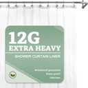 Barossa Design Extra Heavy Duty Shower Curtain Liner Thick - Soft Plastic Shower Liner Waterproof with Grommets & 3 Magnets, Clear, 72"x72" (1c. Transparent)