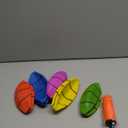 Mini Basketball Set - 5 Pack 6" Small Balls with Pump, Over The Door Mini Hoop Replacements, Toy for Toddlers, Kids, Teenagers, Pool, Indoors, Outdoors (Orange,Green,Yellow,Purple,Blue)