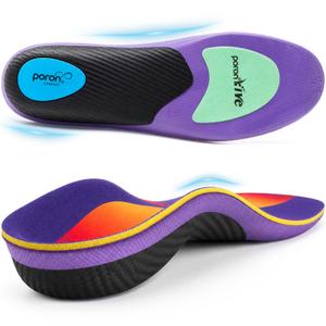 Professional Medium Arch Support Shoe Inserts, Over 230+ lbs Plantar Fasciitis Insoles for Women and Men, Flat Feet Orthotics Insert Athletic Shoe Insole