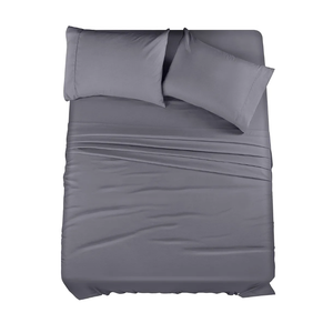 Utopia Bedding Full Sheet Set – 4 Piece Bed Sheets for Full Size Bed, Soft and Breathable Microfiber, Includes 1 Fitted Sheet, 1 Flat Sheet and 2 Pillowcases (Grey)