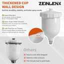 Gravity Feed Spray Gun Cup, 600ml Paint Cup, 3/8" Male 19 Thread BSP, 1 Filter + PTFE Tape, Fit for GTI PRO DV1 TT GFG