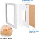 Egofine 22x28 Solid Wood Poster Frames Matted for 18x24 Set of 2 White - with Acrylic Plexiglass Front, Hanging Picture Frames Vertically or Horizontally
