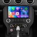 4+64G 9 inch Screen Radio for Ford Mustang 2015 2016 2017 2018 2019 2020 (Adapts to 3 Buttons) -Android Touchscreen Car Stereo with Carplay/Android Auto/Bluetooth 5.0/32 EQ Audio