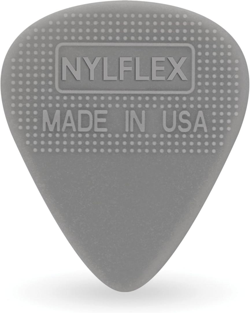 D'Addario Accessories Nylflex Guitar Picks - Nylon Guitar Picks with Grip - Great for Vintage Electric Sounds and Acoustic Strumming - 10 pack, Medium (.75mm) D'Addario Accessories Nylflex Guitar Picks - Nylon Guitar Picks with Grip - Great for Vintage Electric Sounds and Acoustic Strumming - 10 pack, Medium (.75mm)