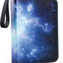 4 Pocket Trading Card Binders for 400 Cards,Dark Blue Nebula Pattern