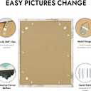 Hongkee 16x20 Frame, Distressed White Wood Style - Display Posters 11 x 14 with Mat or 16x20 without Mat, Wall Mounting Horizontal and Vertical, 1 Pack