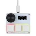 mydcjxktxdywd KPXOS OSU3X O3C Custom Gaming Keyboard with Magnetic Switches, Rapid Trigger Macro Keyboard for OSU and for Geometry Dash, RGB Backlight, Hall Effect he Magnetic Keyboard (White)