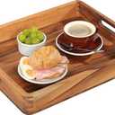 Acacia Wood Rectangle Serving Tray 20.5" x 17" x 2.4"