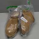 Vilanva Platform Clogs for Women Cozy Suede Fall Slippers with Warm Fur Lined Slip on Shoes Outdoor Indoor House (8, Chestnut)