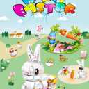 Prefilled Easter Eggs with Bunny Building Toys | Easter Basket Stuffers Fillers for Kids Gifts, Egg Hunt Prizes, Party Favors & Decorations for Boys & Girls