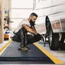 tonchean 3 x 7 FT Anti Fatigue Mats, Extra Thick 15/16" Ergonomic Standing Floor Mat Industrial Working Soft Sponge for Machinist Workshop Garage, Reducing Pressure