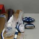 ENHULK Pool Vacuum for Above Ground Pools, 2025 Upgraded 13.4" Wide Head & Telescopic Pole, 18.5 GPM Suction, 60 Min Runtime, Cordless Handheld Rechargeable Pool Cleaner for Inground Pools (Blue)