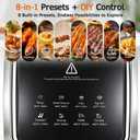 6.0QT Glass Air Fryer, Non Toxic AirFryer with Touchscreen Control