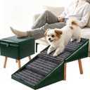 Dog Stairs for Small Dogs Faux Leather Foldable Pet Ramp and Ottoman
17.13" H Non-Slip Wooden Pet ramp for Puppy Senior Injured Dogs