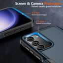 SPIDERCASE Designed for Samsung Galaxy S23 Case, [10 FT Military Grade Drop Protection], 2 Pack [Tempered Glass Screen Protector+Camera Lens Protector] Heavy Duty Shockproof Case, Deep Blue