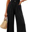PRETTYGARDEN Jumpsuits for Women Dressy 2026 Summer Sleeveless Casual Wide Leg Rompers Spring Cruise Vacation Outfits (X-Large, Black)