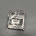 HOMOTEK Privacy Pocket Door Lock Hardware with Pull - Replace Old Or Damaged Sliding Door Locks Quickly and Easily, 2-3/4x2-1/2, for 1-3/8 Thickness Door, Brushed Nickel