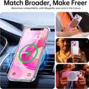 Magnetic for iPhone 13 Case & iPhone 14 Case [Compatible with MagSafe][ Military Grade Protective] Slim Translucent Matte Silicone Edge Phone Case for iPhone 13/14 (6.1"),Gradient Hot Pink