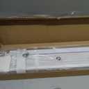 No Drill L-Shaped Vinyl Cordless Mini Blinds,White,37.5" Wx 64" H