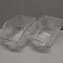 2-Pack Small Clear Storage Baskets, Adhesive Spice Rack Wall Mount for Countertop/Cabinet/Bathroom, Plastic Storage Bins Kitchen Wall Organizer and Storage Shelves, Spice Organizer