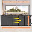Upgrade 120 inch Retractable Baby Gates, EZIGO Extra Wide Baby Gate for Large Opening Extra Long Mesh Gate for Kids or Pet Dog Gate Child Safety Gate for Stairs Hallways Doorway Indoor Outdoor, Black
