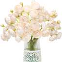 Letjolt Ranunculus Artificial Flower Light Champagne Silk Flowers Faux DIY Bouquet for Wedding Engagement Centerpieces Arrangements Bridal Shower Decorations Home Decor 18pcs