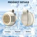 Portable Silent Mini Bladeless Fan Clip On, 5 Speeds 360 Rotatable Clip on Fan for Shirt & Waist, USB Rechargeable Small Fans Portable, 2026 New Whirlwind Fans for Outdoor/Travel/Office, White