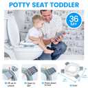 Orzbow Portable Potty Training Toilet, Travel Potty Seat for Toddler Boys Girls with Splash Guard, Potty Training Essentials, Foldable, Includes Free Travel Bag and 40 Liners, Indoor/Outdoor Use, Grey