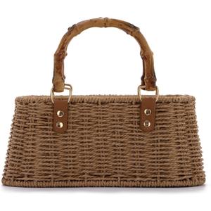 Lanpet Straw Woven Handbags Handmade Summer Beach Bags Wicker Rattan Crossbody Bag for Vacation