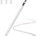 Pencil for Apple, Tilt Sensitivity Palm Rejection, Stylus Pen for iPad A16 11/10/9/8/7/6 Generation, iPad Pro 12.9"/13in/11-inch M4, iPad Air M3/M2/5/4/3, iPad mini 6/5 Gen Fast Charge (White)