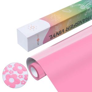 HTVRONT Puff Vinyl Heat Transfer, Light Pink, 10" x 6ft