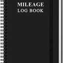 Mileage Log Book - Vehicle Maintenance Log Book, Mileage Log Book for Business, Track Mileage, Expenses, Gas Consumption, Lubrication, Repairs & Accessories, 5.8" x 8.3",Black