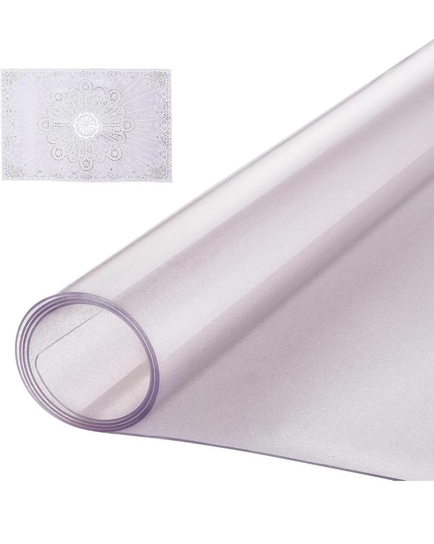 VEVOR Plastic Table Cover, 36 x 60 Inch 1.5 mm Thick Frosted Table Protector, Rectangle PVC Desk Mat, Waterproof & Easy Cleaning Desk Pad Tablecloth, for Office Dresser Dining Room Night Stand